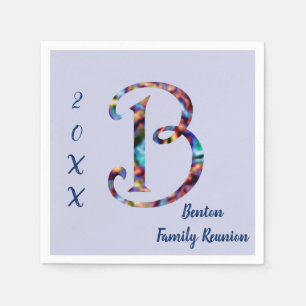 Wiedersehen-Krawatte-FarbLetter B Monogramm-Ansamm Serviette