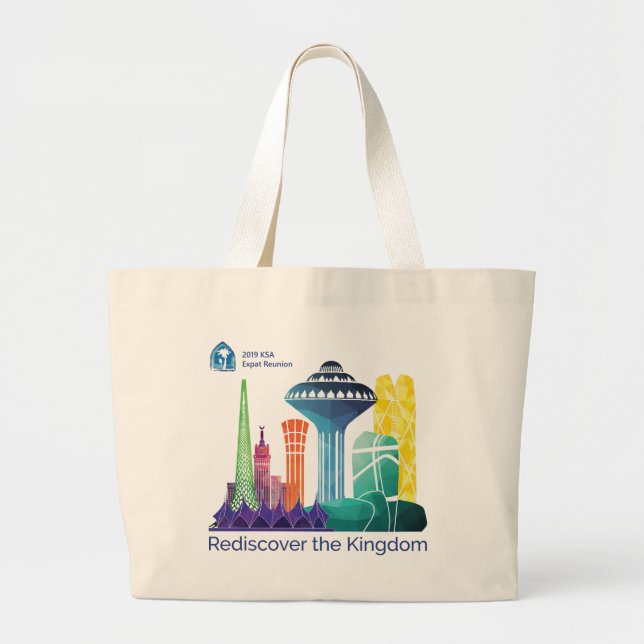 Wiedersehen-Leinwandtasche Jumbo Stoffbeutel (Vorne)