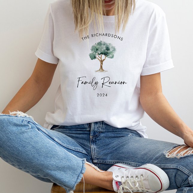 Wiedersehen mit Baumstruktur und moderner Schrift T-Shirt (The perfect, stylish shirt for your family reunion)