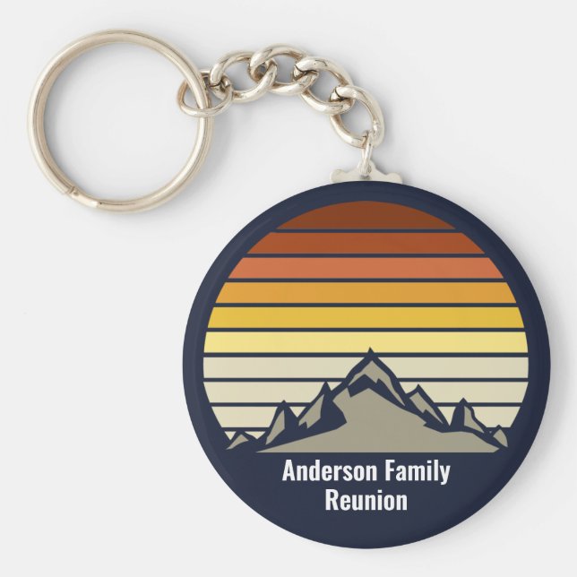 Wiedersehen Monogram für benutzerdefinierte Sunset Schlüsselanhänger (Vorne)