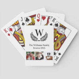 Wiedersehen-Monogramm-Foto Spielkarten