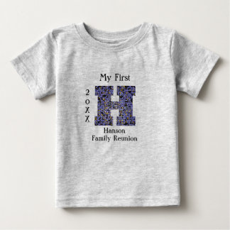 Wiedersehen Mosaikbuchstabe H Monogramm Baby T-shirt
