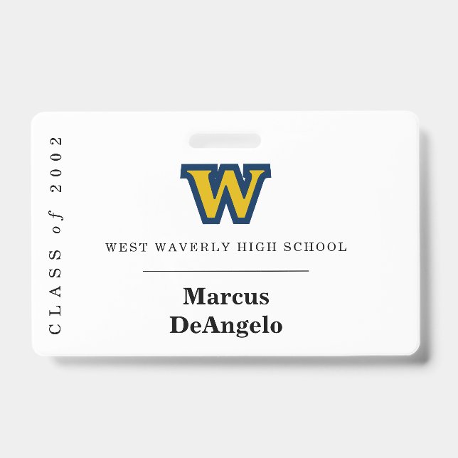 Wiedersehen Name-Abzeichen in jeder Jahresklasse / Ausweis (Vorderseite)