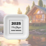 Wiedersehen Name Jahr der Familie Pappteller<br><div class="desc">Erstellen Sie Ihre eigenen Wiedersehen Name Jahr Papier-Teller für Ihre Familie! Personalisieren Sie dieses Design mit Ihrem eigenen Text. Sie können dieses Design weiter anpassen,  indem Sie auf Wunsch die Schaltfläche "Details bearbeiten" auswählen.</div>