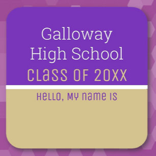 Wiedersehen Name-Tag-Aufkleber für benutzerdefinie Runder Aufkleber