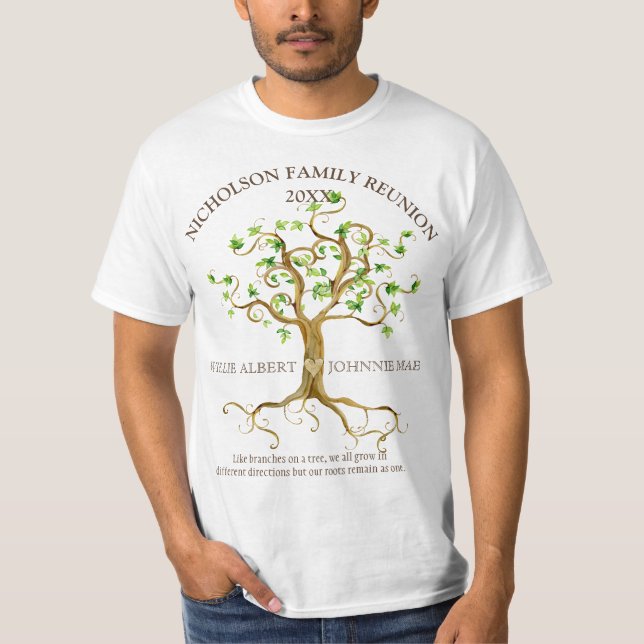 Wiedersehen-Namen für die Wasserfarbenfamilie der  T-Shirt (Vorderseite)