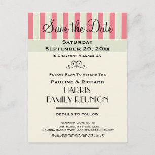 Wiedersehen oder Party-Creme-Rose Save the Date Ankündigungspostkarte