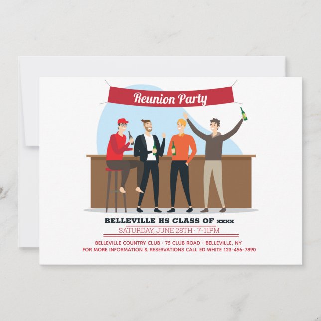 Wiedersehen-Party Einladung (Vorderseite)