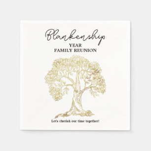Wiedersehen-Party für die Goldene Baumfamilie Serviette