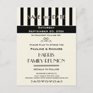 Wiedersehen, Party, Save the Date gestreiftes Erei Ankündigungspostkarte