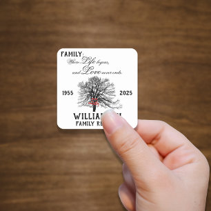 Wiedersehen - Pflege des Lebensursprungs Quadratischer Aufkleber