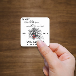 Wiedersehen - Pflege des Lebensursprungs Quadratischer Aufkleber