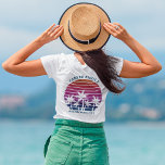 Wiedersehen Pocket Women's  für Privatbewohner T-Shirt<br><div class="desc">Cool passende T - Shirt für einen Vater, eine Mutter, eine Schwester und einen Bruder, die auf einer Inselkreuzfahrt anziehen. Die Palmen vor einem hübsch rosa Sonnenuntergang am Strand sind wunderschön. Perfekte T-Shirts für Ihren Sommerurlaub am Meer. Passen Sie Ihren Namen auf der Vorderseite und Wiedersehen auf der Rückseite an....</div>
