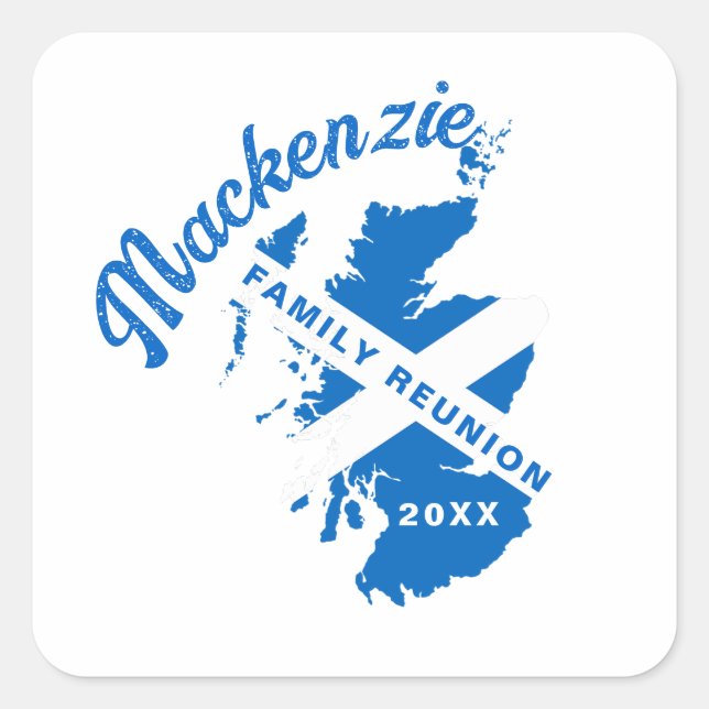 Wiedersehen Quadratischer Aufkleber (Vorderseite)