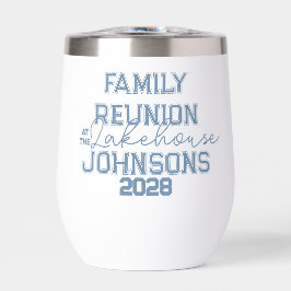 Wiedersehen Retroblau und weiß