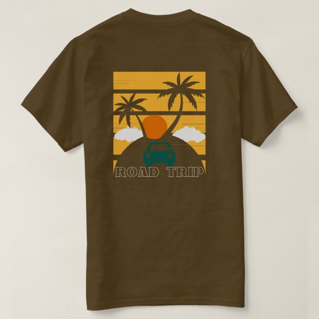 Wiedersehen Road Trip für die Back- und Front-Fami T-Shirt (Design Rückseite)