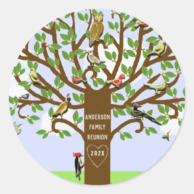 Wiedersehen Runder Aufkleber (Vorderseite)