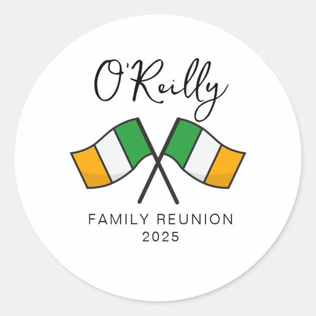 Wiedersehen Runder Aufkleber (Vorderseite)