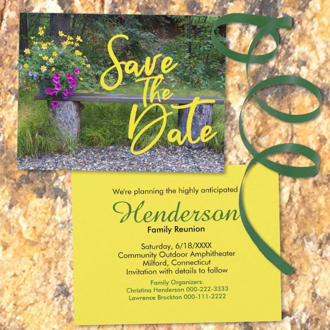 Wiedersehen Rustikales, florales und austauschbare Ankündigungspostkarte (Von Creator hochgeladen)