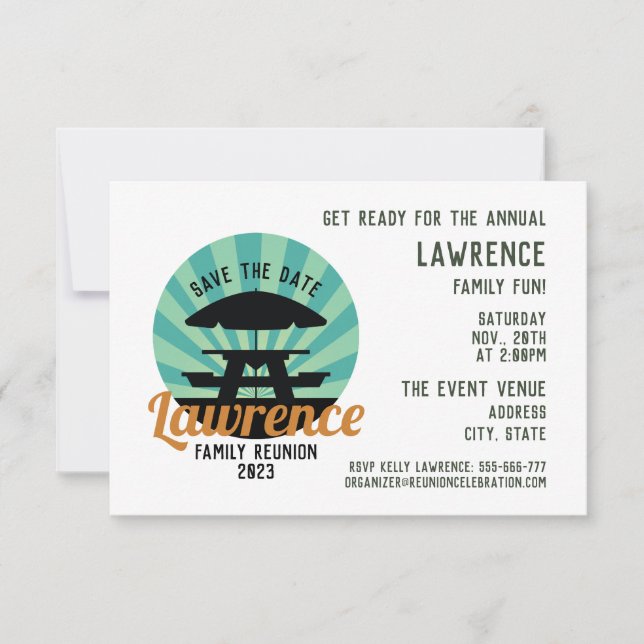 Wiedersehen-Save the Date-Karte Save The Date (Vorderseite)