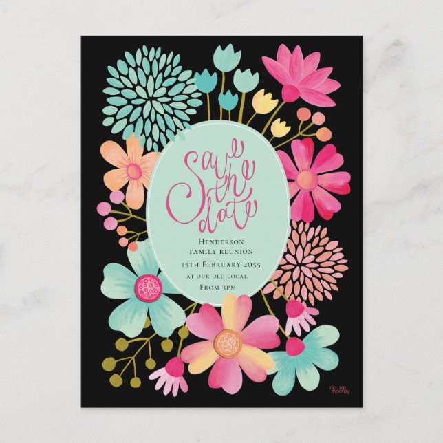 Wiedersehen-Save the Date Party-Postkarte Postkarte (Vorderseite)