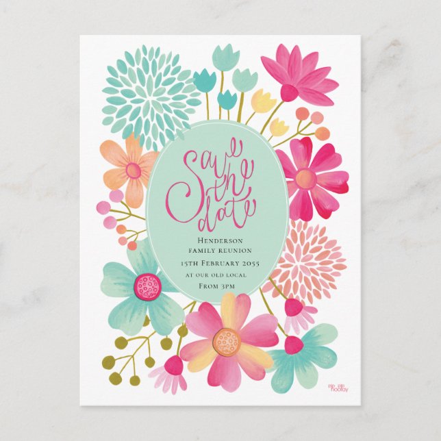 Wiedersehen-Save the Date Party-Postkarte Postkarte (Vorderseite)