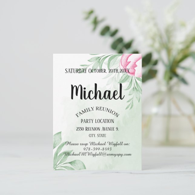 Wiedersehen Save the Date Postkarte (Stehend Vorderseite)