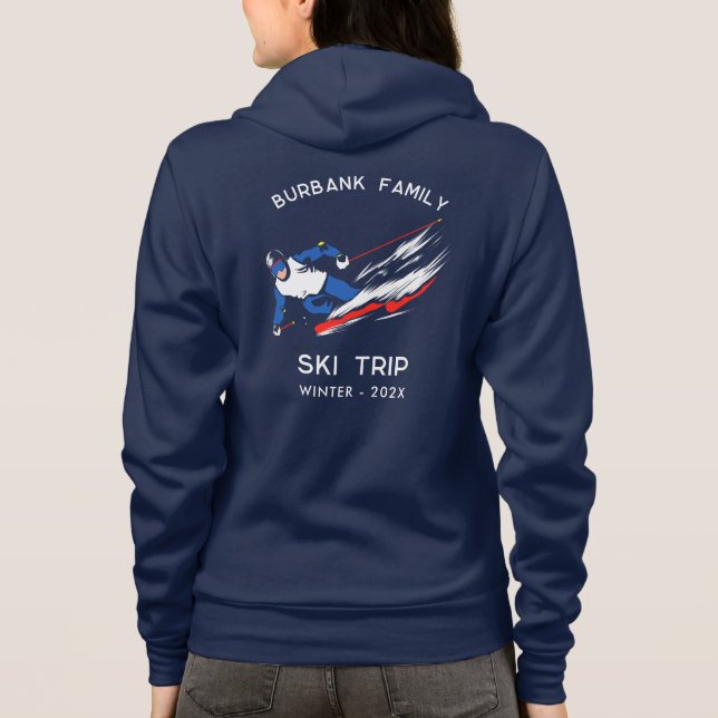 Wiedersehen Ski-Trip für die ganze Familie, passen Hoodie (Rückseite)