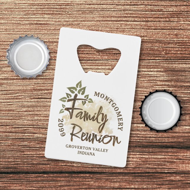 Wiedersehen-Skriptbaum-Jahr für Aquarellfarben Geldbeutel Flaschenöffner (Von Creator hochgeladen)