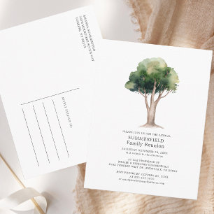 Wiedersehen Summer der Wasserfarbenbaum-Familie Postkarte