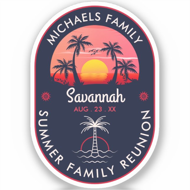 Wiedersehen Summer Sunset Beach Palm Tree Aufkleber (Vorderseite)