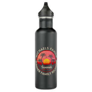 Wiedersehen Summer Sunset Beach Palm Tree Edelstahlflasche