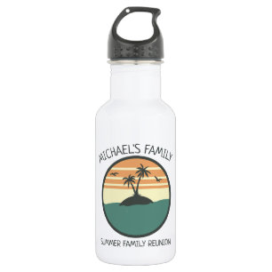 Wiedersehen Summer Sunset Beach Palm Tree Edelstahlflasche