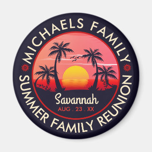 Wiedersehen Summer Sunset Beach Palm Tree Magnet