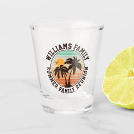 Wiedersehen Summer Sunset Beach Palm Tree Schnapsglas
