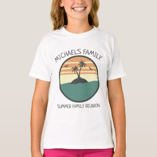Wiedersehen Summer Sunset Beach Palm Tree T-Shirt