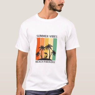 Wiedersehen Summer Sunset Beach Palm Tree T-Shirt