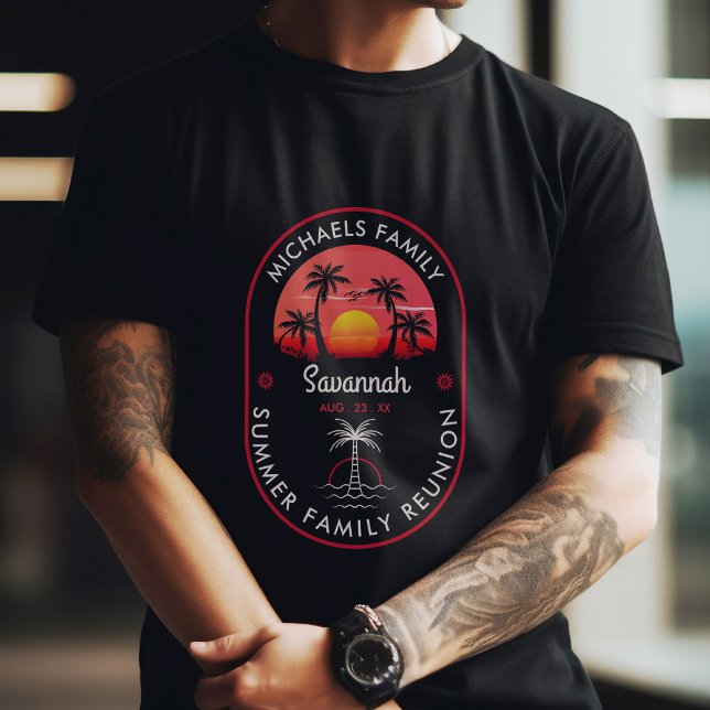 Wiedersehen Summer Sunset Beach Palm Tree T-Shirt (Von Creator hochgeladen)