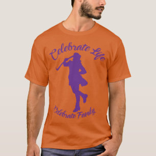Wiedersehen T - Shirt Orange mit Lila Silhouette