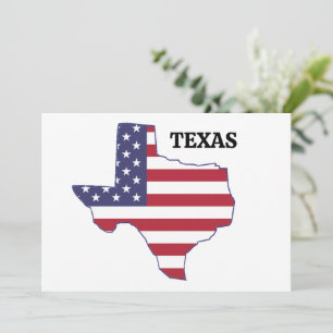Wiedersehen 🎉 Texas Staat Map USA Flag Einladung