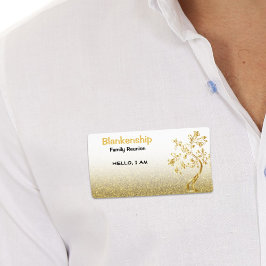 Wiedersehen Tree Art Gold Glitzer Namensmarken