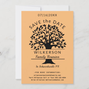 Wiedersehen Tree der Familie Peach Save the Date K