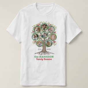 Wiedersehen Tree Familienfoto Collage Custom Winte T-Shirt