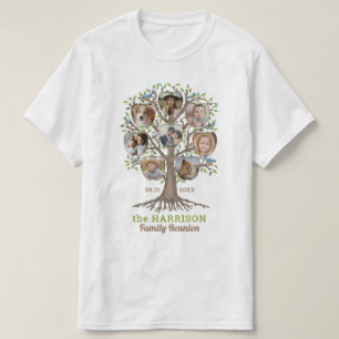 Wiedersehen Tree Family Foto Collage Personalisier T-Shirt