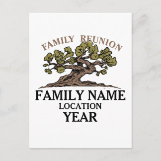 Wiedersehen-Tree-Postkarte der Familie Postkarte