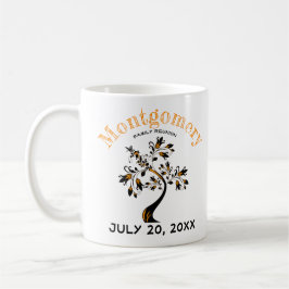 Wiedersehen Trendy Orange Black Tree Artwork Kaffeetasse