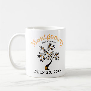 Wiedersehen Trendy Orange Black Tree Artwork Kaffeetasse
