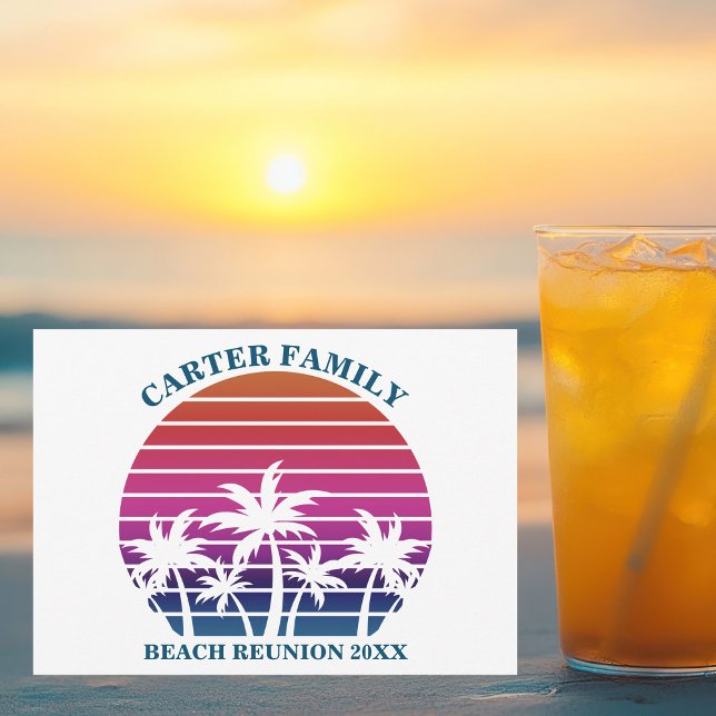 Wiedersehen Tropischer Palmenbaum der Beach-Family Einladung (Von Creator hochgeladen)