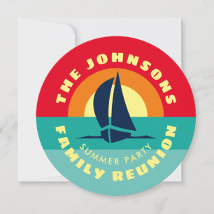 Wiedersehen Tropischer Sonnenuntergang Party Einladung