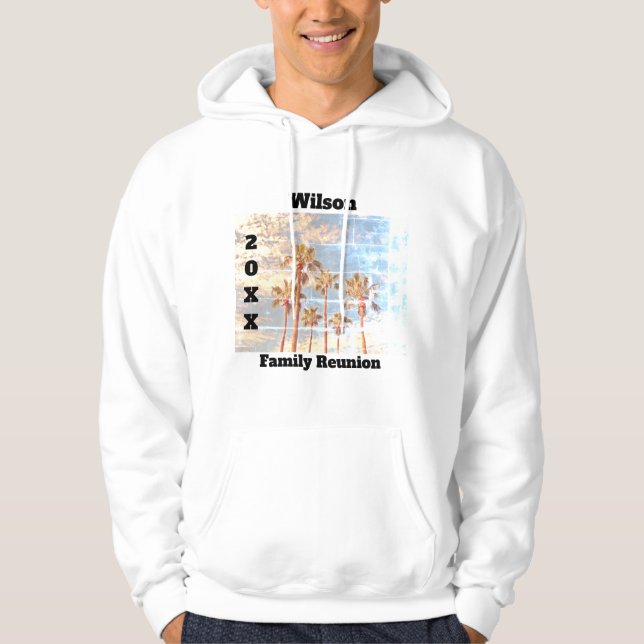 Wiedersehen verblassenes Foto Vintage Palmen Hoodie (Vorderseite)